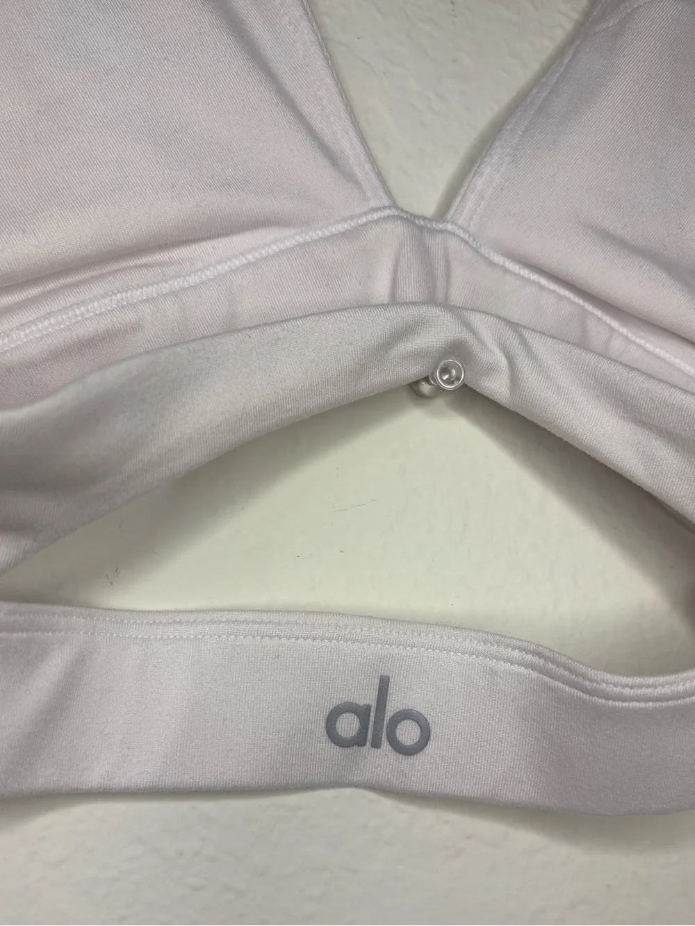 Alo Yoga Alosoft Switch It Up Bra in white criss-cross wrap ties size XS